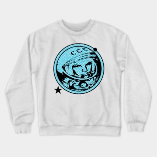 Yuri Gagarin - The First Man In Outer Space - (Blue Print) Crewneck Sweatshirt